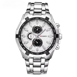 Nouvelle montre chronographe multifonction tendance pour homme, bracelet en acier inoxydable, étanche, montre sport à quartz avec aiguilles lumineuses - Product Image 3