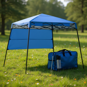 Carpa Plegable Tipo Pop-Up de 6 x 6 Pies, Azul, Portátil, de Montaje Rápido, para Acampar al Aire Libre, con Bolsa de Transporte y Estacas - Product Image 2