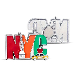 En gros personnalisé j'aime NY Liberty icônes métal Souvenir aimants pour réfrigérateur Urban Landmark Culture USA voyage cadeaux touristique Merch utilisation - Product Image 2