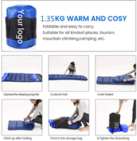 Sacos de Dormir Impermeables OEM al por Mayor con Orificios con Cremallera para Brazos y Pies, Alternativa al Plumón, para Camping
