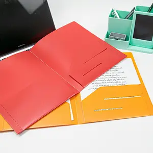 Assorted Color 2 Pocket Folders Plastic Folders With Pockets For Professional Presentation Or File Storage