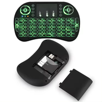Mini Teclado Inalámbrico Rii I8 2.4G con Panel Táctil, Retroiluminación de Color, Control Remoto con Retroiluminación para Android TV Box, Smart TV, Mini PC