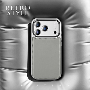 เคสโทรศัพท์หนังพร้อมฝาปิดกล้องแบบพลิก ป้องกันด้วยแม่เหล็ก สำหรับ 17Pro Max รับผลิตแบบ OEM ODM ออกแบบเองได้ - Product Image 5