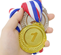 Usine en gros Laser gravable Logo or argent laiton cuivre Sublimation personnalisée médaillon insérer métal Sport médaille vierge