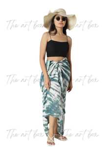 Hot Sale <strong>Custom</strong> Tie Dye Bali Beachwear 100% <strong>Rayon</strong> Cotton Linen Adult <strong>Sarong</strong> Pareo Summer Season Covering for Adults - Product Image 5
