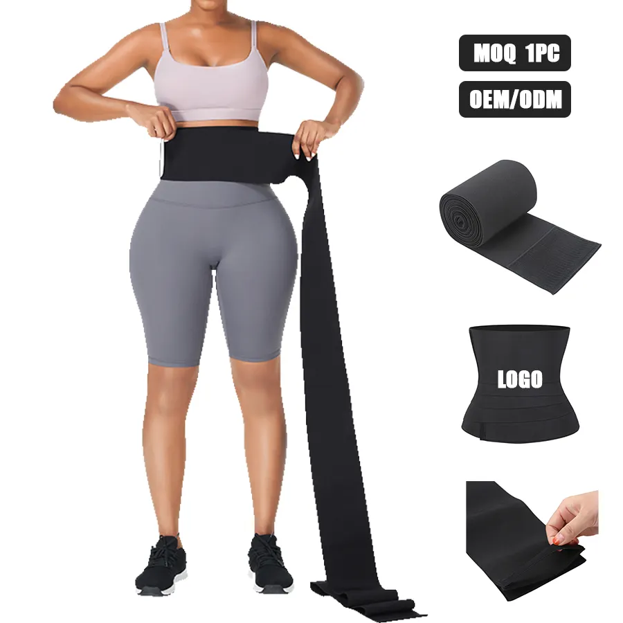 Hexin Multifunctionele Taille Trainer Wrap Nylon Elastische Tummy Wrap Rond Riem Taille Wrap