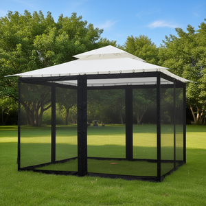 Moustiquaire de remplacement La01 pour gazebo 10x12 pieds, accessoire de tente, utilisation extérieure estivale, couverture en maille polyester - Product Image 2
