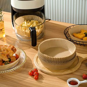 Round Air Fryer Paper Trays Food Grade Coated Oil Proof Disposable For Baking - Product Image 4