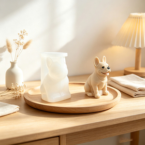 Moule en silicone platine 3D <span class=keywords><strong>Bouledogue</strong></span> Français avec langue sortie, sans BPA, qualité alimentaire, pour <span class=keywords><strong>chocolat</strong></span>, bonbons, résine époxy, savon, motif personnalisé, ODM - Product Image 3