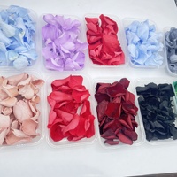 Pétales de rose rouge 100% naturels et préservés, longue durée (3-5 ans), confettis de mariage, pour demoiselle d'honneur, fête, Saint-Valentin, cadeau de Noël