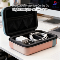 Étui de voyage rigide en EVA personnalisable, étanche, portable, pour chargeurs, batteries externes et accessoires technologiques