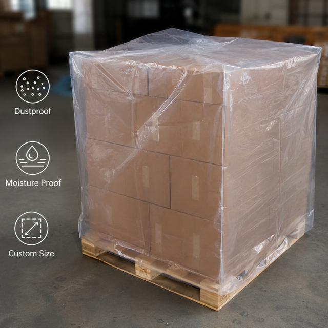 PE Square Bottom Pallet Cover Bag 100% Polypropylene Black 20g Waterproof Dust-Proof for Warehouse Storage