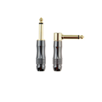 Câble pour guitare électrique, basse et batterie 10ft 15ft 20ft 3m 6m, cordon audio instrument 1/4 pouce TS pour réparation DIY par soudure