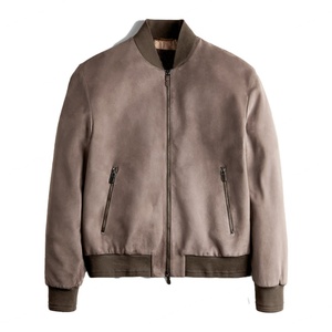 Chaquetas Bomber Varsity de Gamuza Sintética, Antimanchas, con Cierre, Casuales, Resistentes al Viento, de Alta Calidad, Nuevo Diseño Personalizado para Hombre - Product Image 2