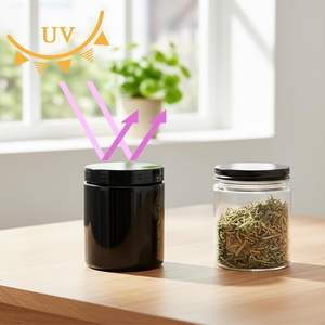 Contenitore in Vetro Nero da 250ml con Protezione UV, Multiuso <span class=keywords><strong>per</strong></span> Caffè, Tè, <span class=keywords><strong>Erbe</strong></span>, Spezie, Cosmetici - Product Image 6