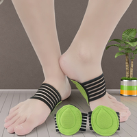 ยืดหยุ่นเท้าผ้าพันแผลเท้าหัวใจ Pad แบนเท้า Orthopedic Insole ผู้ชายและผู้หญิงนวด Arch Support