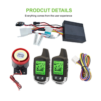 Télécommande LCD bidirectionnelle NTO avec affichage de l'heure, étanche, verrouillage automatique, alarme antivol pour moto avec capteur de choc