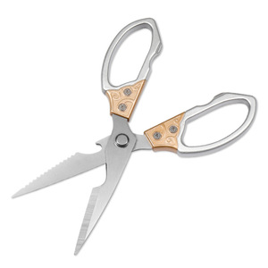 <b>Kitchen</b> <b>Scissors</b> Stainless Steel Straight Head Multi Purpose For Home Use Gold Green Black - Product Image 1