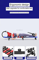 Dispositif de traction portable pour les extensions lombaires, étirements du cou, traction du corps, extensions de lit pour la taille, les jambes, extensible pour la colonne cervicale