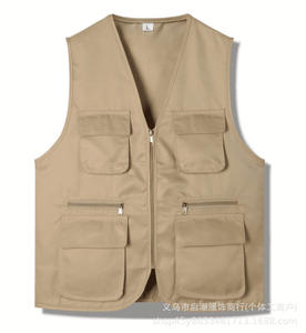 Custom Multi-Pocket Tank <b>Top</b> Logo Printing Breathable Quick Dry 100% Polyester Men's Running Sportswear Multi-Functional - Product Image 3