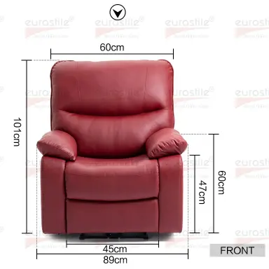 Kulit Pu Merah Kualitas Tinggi Rajutan Elektrik Lapis Kain Sofa Ruang Duduk Furnitur Ruang Tamu