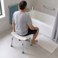 Tabouret de douche antidérapant en aluminium, siège de salle de bain, lot de 4, carton d'exportation, vente en gros, pour personnes âgées, handicapées, soins à domicile