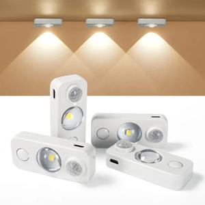 Luces LED con Sensor de Movimiento, Recargables, Inalámbricas, Ahorro de Energía, para Armario, Cajón, Estante, Debajo del Armario - Product Image 1