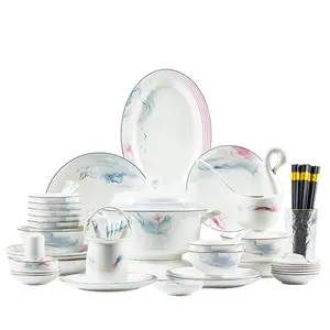 Dinnerware Set China White Pattern Food Pulp Color Feature Weight Eco Material Origin Type