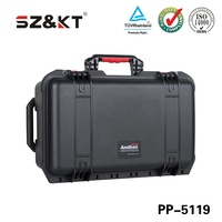 Mallette à outils en PP rigide, étanche IP67, antichoc IK10, durable, avec mousse prédécoupée et poignée, vente en gros usine