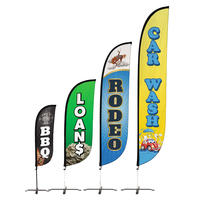 Drapeau de plage personnalisé pour restaurant mexicain, bannière de pizza, drapeaux à plumes volants