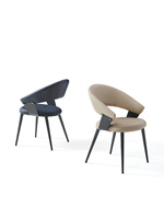 Chaises de salle à manger contemporaines de luxe nordique en métal et similicuir écologique avec dossier rembourré pour villas modernes, hôtels et maisons