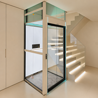 Ascenseur de villa CE ISO direct usine - Ascenseur panoramique silencieux en verre pour bâtiments résidentiels de 2 à 5 étages, installation facile