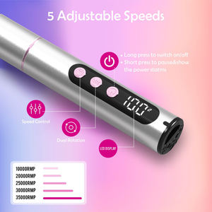 Fresa per Unghie Professionale Portatile 3-in-1 in Alluminio a Forma di Penna 35000RPM Senza Fili Ricaricabile con Lampada UV per Manicure Uso Salone e Domestico - Product Image 4