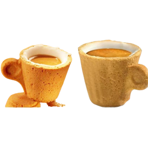 เครื่องทำวาฟเฟิลรูปถ้วยกาแฟ, เครื่องทำถ้วยชาแบบกินได้, เครื่องปิ้งขนมปัง, ถ้วยช็อกโกแลต, ไอศกรีม, ชา, กาแฟ, เครื่องทำถ้วยทรงกรวย - Product Image 5