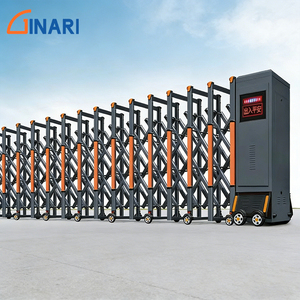 <span class=keywords><strong>Portail</strong></span> coulissant extérieur en accordéon, en alliage d'aluminium, électrique, industriel, rétractable - Product Image 4