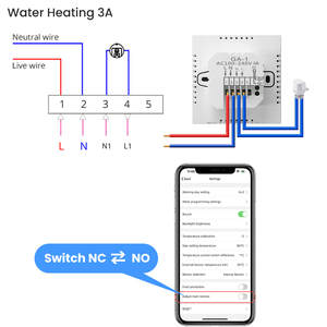 Termostato Intelligente AVATTO 110-240V, Termostato Wi-Fi per Riscaldamento a Pavimento con Controllo Remoto tramite App e Comandi Vocali - Product Image 6