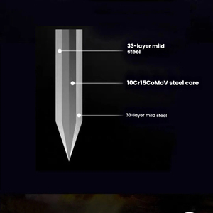 Couteau à fruits en acier Damas, couteau à viande et légumes pour la maison, couteau de chef de 5 pouces avec étui, couteau à fileter le poisson pour le camping - Product Image 6