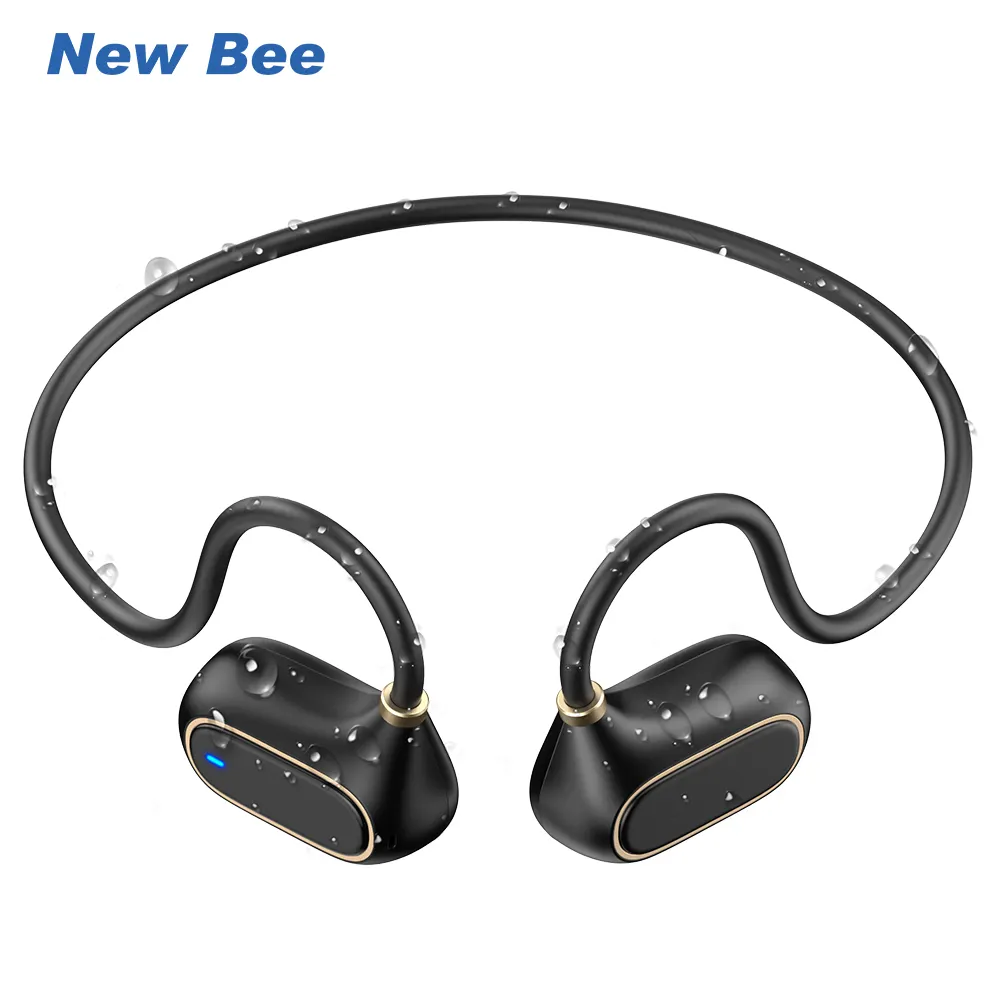 Nuevo auricular Bee H1, venta al por mayor, auriculares estéreo Hifi deportivos inalámbricos, auriculares impermeables BT 5,3 de conducción de aire de oído abierto