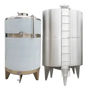 Peralatan penyimpanan bahan kimia kualitas tinggi, tangki penyimpanan pencampur baja tahan karat sanitasi 2000 Liter