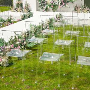 Sillas de Acrílico Transparentes Modernas de Resina para Eventos, Respaldo Alto, para <span class=keywords><strong>Alquiler</strong></span> en Hoteles, Venta al por Mayor - Product Image 1