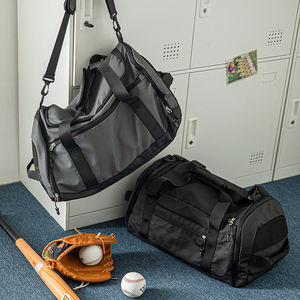 Bolsa de lona de gimnasio de gran capacidad de alta calidad con compartimento para zapatos bolso de viaje de fábrica personalizado para cierre de cremallera deportiva - Product Image 4