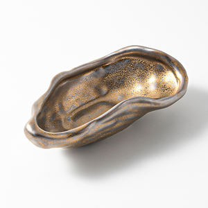 Prix bon marché Hôtel Qualité Restaurant Vaisselle Vaisselle Passe au lave-vaisselle Plat à condiments en céramique Forme d'huître Porcelaine Sauce soja - Product Image 1