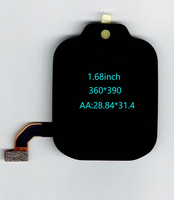 Modules LCD 1,68 pouces Résolution 360*390 TFT IPS Écran tactile capacitif ST77916 Rétroéclairage LED MIPI 1 ligne SITRONIX 600cd/