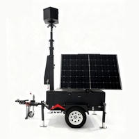 Tour de surveillance mobile solaire avec caméra HD pour la sécurité temporaire lors d'événements de grande envergure