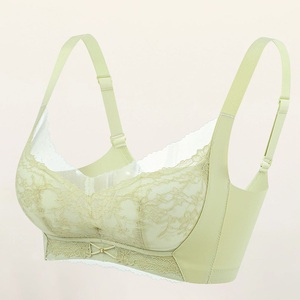 Sujetador sin hueso sin lado Los pechos pequeños de las mujeres se reúnen Copa mediana gruesa cómodo transpirable sin aros sin rastro Sujetador de encaje lateral nipp - Product Image 6