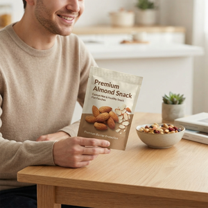 Sachet Doypack refermable à fermeture éclair, imprimé couleur, résistant à l'humidité, qualité alimentaire, 100g 200g, pour emballage de noix et snacks - Product Image 2