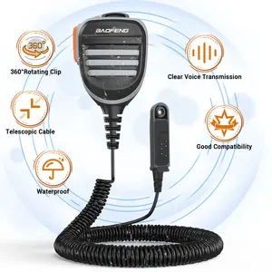 Altavoz impermeable micrófono de hombro PTT Dual para <span class=keywords><strong>BaoFeng</strong></span> UV98 <span class=keywords><strong>UV9R</strong></span> <span class=keywords><strong>Pro</strong></span> Plus GT 3WP BF9700 BF-A58 UVS22 Walkie Talkie - Product Image 3