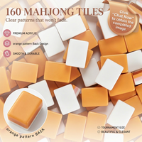 Juego de Fichas de Mahjong Americanas Modernas de Lujo, Acrílicas, Personalizadas, para Viajes, Entretenimiento en el Hogar, Duraderas, Ecológicas y Plegables, Venta al Por Mayor