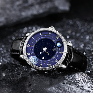 Reloj de Hombre de Lujo OEM de Acero Inoxidable, Movimiento Miyota, Cristal de Zafiro, Resistente al Agua 3ATM, Correa de Cuero Vacuno - Product Image 5