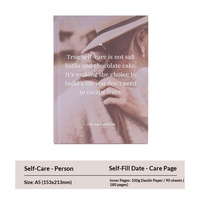 Journal de bien-être personnel A5, couverture rigide, journal imprimé sur le thème du bien-être mental, carnet de réflexion quotidienne personnalisable pour l'amour-propre